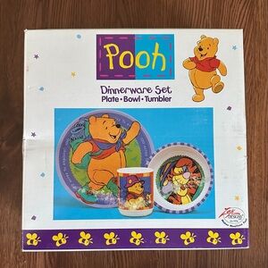 Disney Pooh Dinnerware Set - Multicolor- Nontoxic- Dishwasher Safe- New in Box